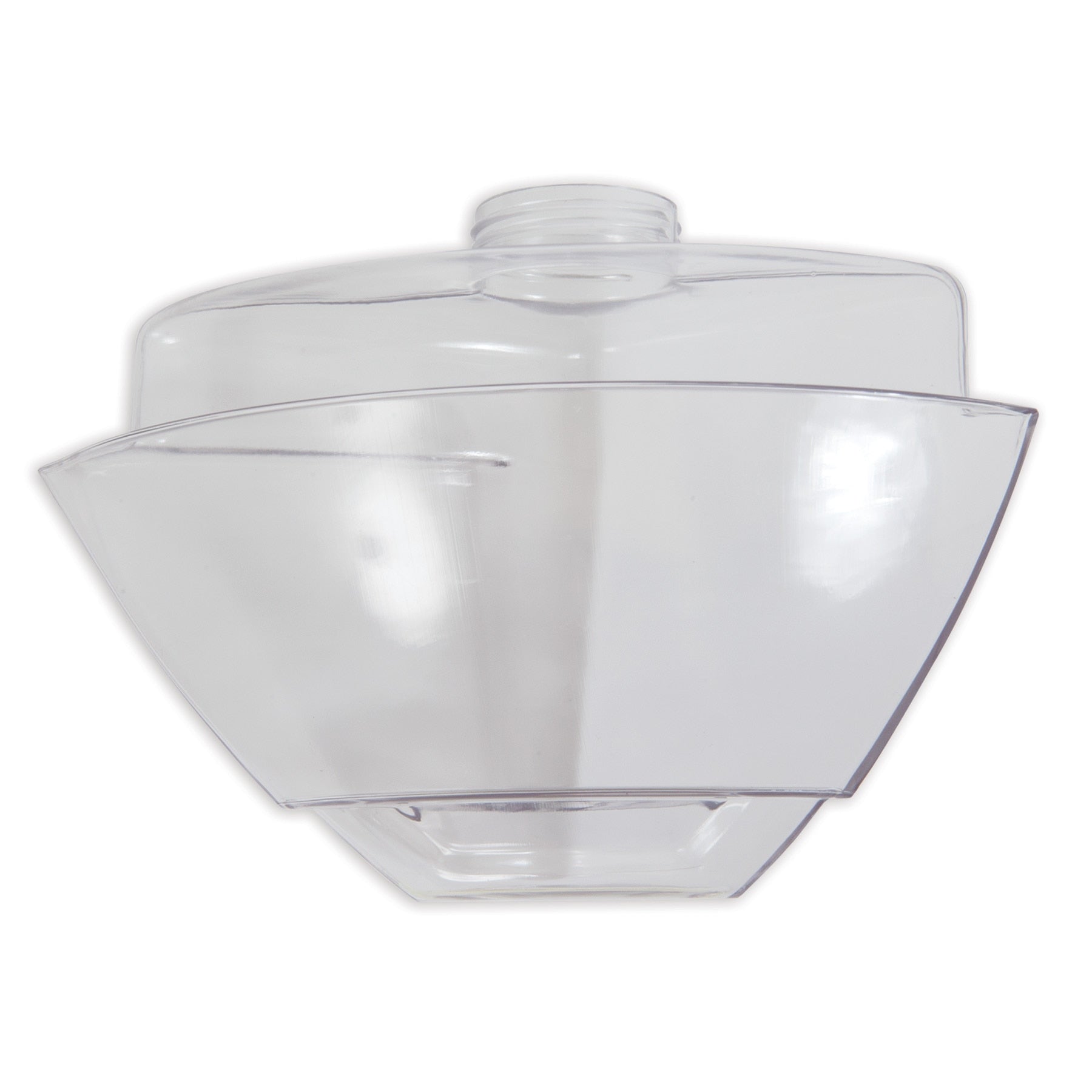 The clear, plastic pitcher resembles Pet-matess Deluxe Fresh Flow Replacement Reservoir, designed for pet feeding and watering systems. It features a wide base, tapering toward the top, and is shown against a plain white background.