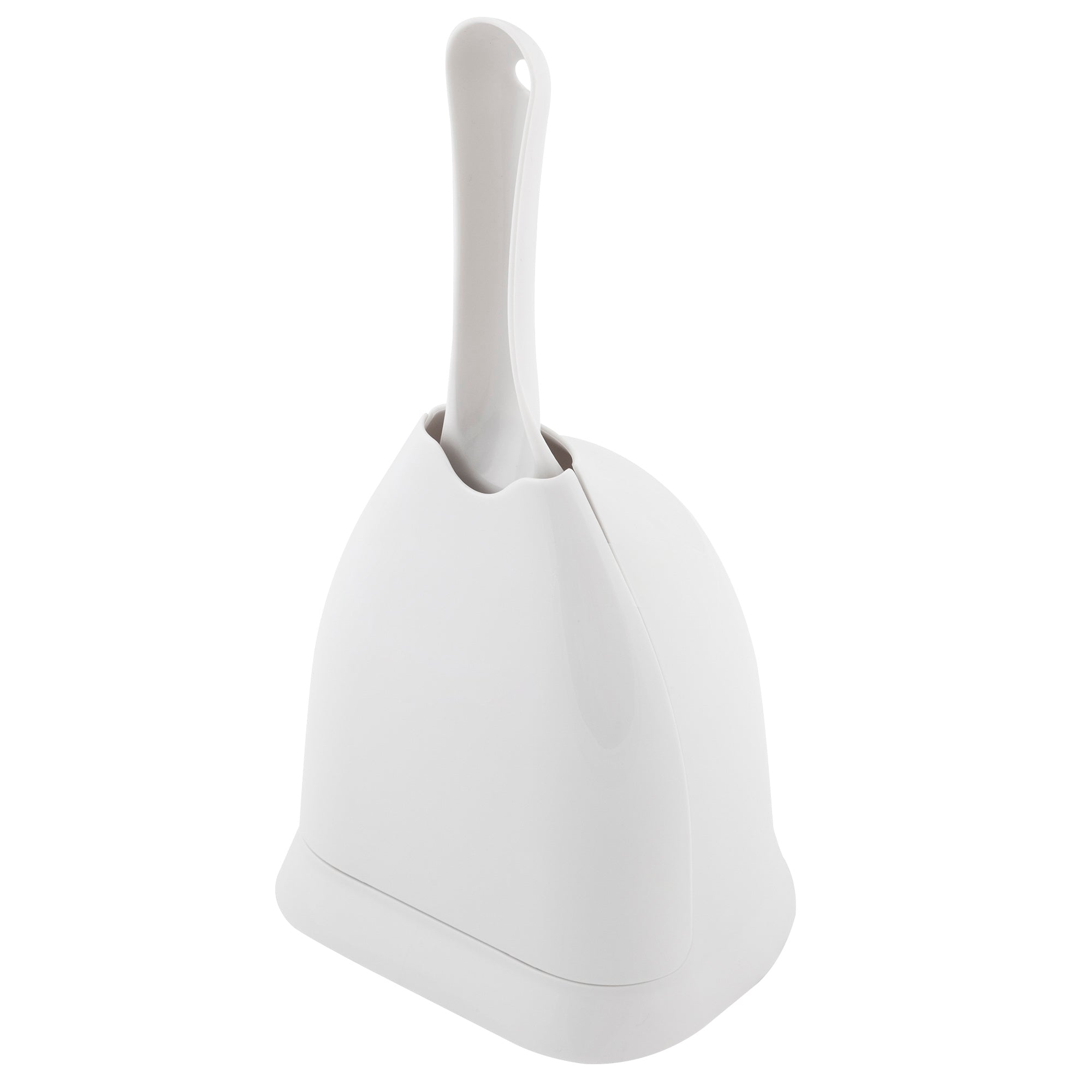 The Pet-mates Scoop N Hide Cat Litter Scoop features a sleek handle and comes with a glossy, custom-designed holder offering stylish storage for your pet care essentials.